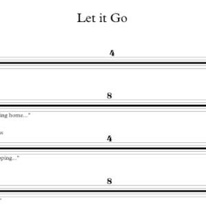 Drum Sheet Music for "Let It Go" by James Bay.