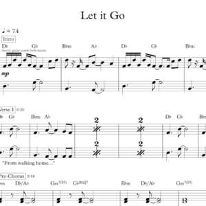Keyboard Sheet Music for "Let It Go" by James Bay.