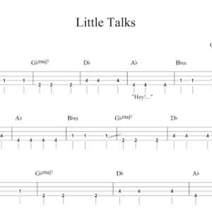 Bass Guitar Tablature for "Little Talks" by Of Monsters and Men.