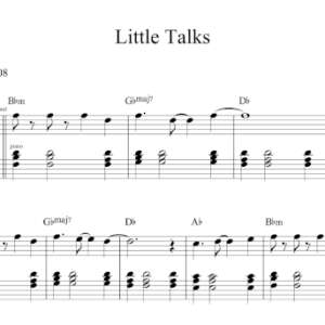 Keyboard Sheet Music for "Little Talks" by Of Monsters and Men.