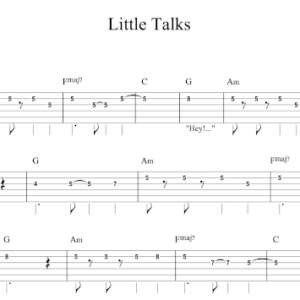 Lead Guitar Tablature for "Little Talks" by Of Monsters and Men.