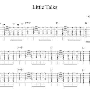 Strum Guitar Tablature for "Little Talks" by Of Monsters and Men.