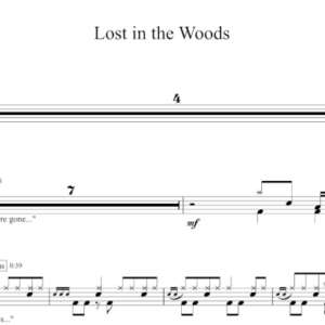Drum Sheet Music for "Lost in the Woods" by Weezer.