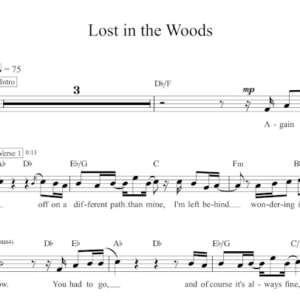 Melody Sheet Music for "Lost in the Woods" by Weezer.