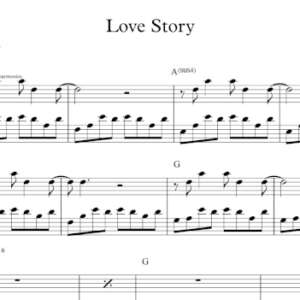 Keyboard Sheet Music for "Love Story" by Taylor Swift.