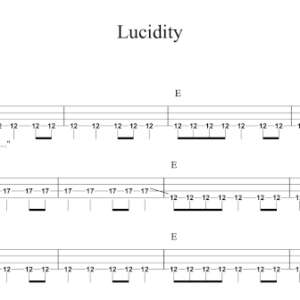 Bass Guitar Tablature for "Lucidity" by Tame Impala.