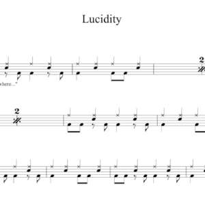 Drum Sheet Music for "Lucidity" by Tame Impala.