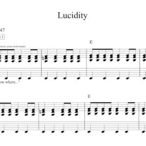 Keyboard Sheet Music for "Lucidity" by Tame Impala.