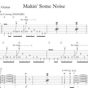 Lead Guitar Tablature for "Makin' Some Noise" by Tom Petty & The Heartbreakers.