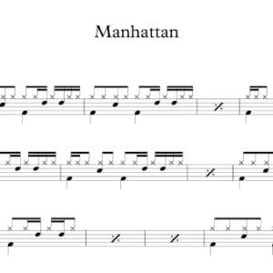 Drum Sheet Music for "Manhattan" by Kings of Leon.