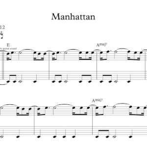 Keyboard Sheet Music for "Manhattan" by Kings of Leon.