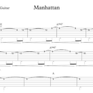 Lead Guitar Tablature for "Manhattan" by Kings of Leon.
