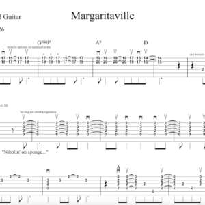 Lead Guitar Tablature for "Margaritaville" by Jimmy Buffett.