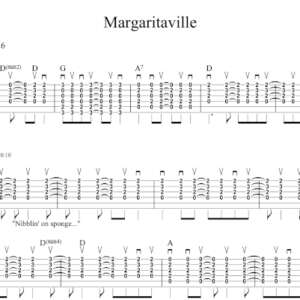 Strum Guitar Tablature for "Margaritaville" by Jimmy Buffett.