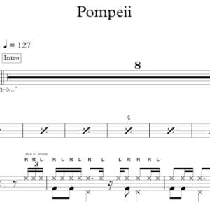 Drum Sheet Music for "Pompeii" by Bastille.