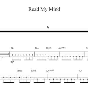 Bass Guitar Tablature for "Read My Mind" by The Killers.