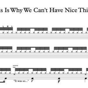 Drum Sheet Music for "This is Why We Can't Have Nice Things" by Taylor Swift