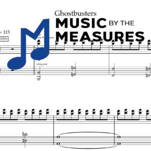 Ghostbusters by Ray Parker Jr. accurate keyboard sheet music transcription preview