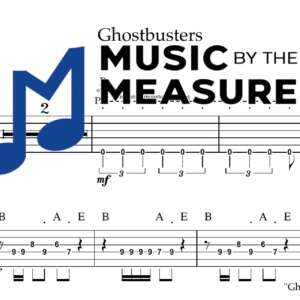 Ghostbusters by Ray Parker Jr. accurate lead guitar sheet music transcription preview