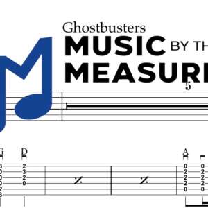 Ghostbusters by Ray Parker Jr. accurate strum guitar sheet music arrangement preview