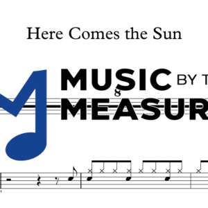 Here Comes the Sun drums sheet music preview – The Beatles accurate transcription