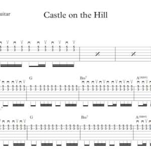 Lead Guitar Tablature for "Castle on the Hill" by Ed Sheeran.