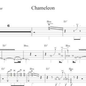 Lead Guitar Tablature for "Chameleon" by Maynard Ferguson.