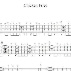 Strum Guitar Tablature for "Chicken Fried" by Zac Brown Band.