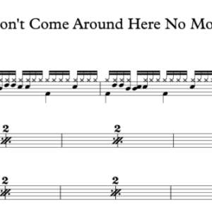 Drum Sheet Music for "Don't Come Around Here No More" By Tom Petty