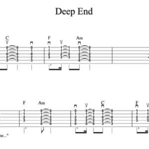 Strum Guitar Tablature for "Deep End" by Birdy
