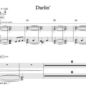 Keyboard Sheet Music for "Darlin'" by Houndmouth 