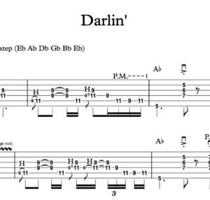 Lead Guitar Tablature for "Darlin'" by Houndmouth 