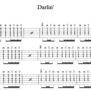 Strum Guitar Tablature for "Darlin'" by Houndmouth 