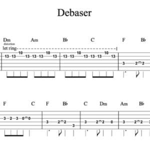 Lead Guitar Tablature for "Debaser" by Pixies