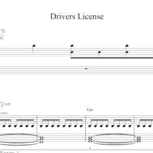 Keyboard Sheet Music for "drivers license" by Olivia Rodrigo.