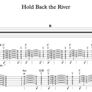 Strum Guitar Tablature for "Hold Back the River" by James Bay