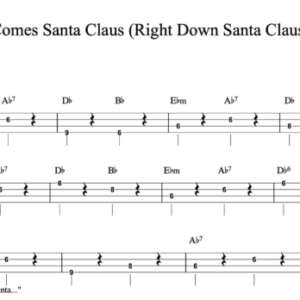 Bass Guitar Tablature for "Here Comes Santa Claus (Right Down Santa Claus Lane)" by Gene Autry