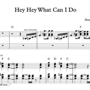 Keyboard Sheet Music for "Hey Hey What Can I Do" by Hootie And The Blowfish