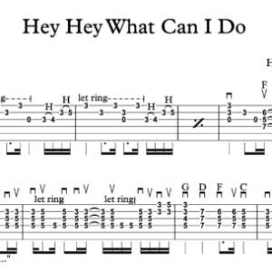 Lead Guitar Tablature for "Hey Hey What Can I Do" by Hootie And The Blowfish
