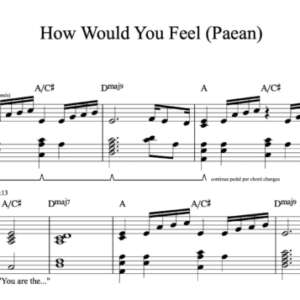 Keyboard Sheet Music for "How Would You Feel (Paean)" by Ed Sheeran