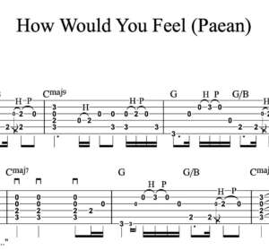 Lead Guitar Tablature for "How Would You Feel (Paean)" by Ed Sheeran