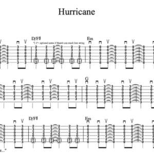 Strum Guitar Tablature for "Hurricane" by Anson Seabra
