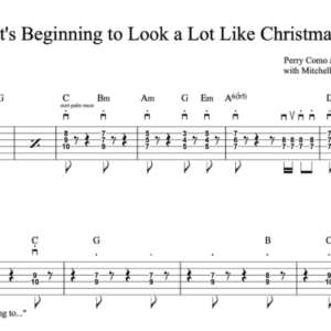 Lead Guitar Tablature for "It's Beginning to Look a Lot Like Christmas" by Perry Como