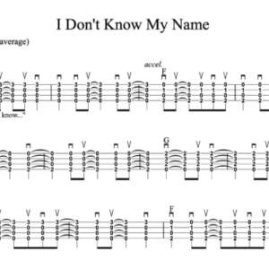 Ukulele Tablature for "I Don't Know My Name" by Grace VanderWaal