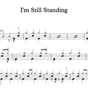 Drum Sheet Music for "I'm Still Standing" by Taron Egerton