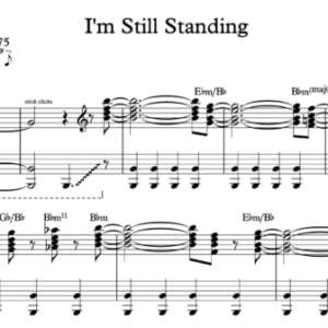 Keyboard Sheet Music for "I'm Still Standing" by Taron Egerton