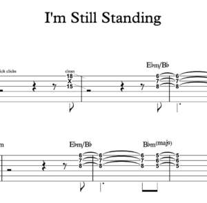 Lead Guitar Tablature for "I'm Still Standing" by Taron Egerton