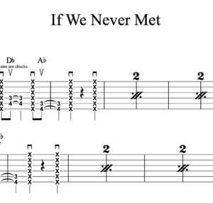 Lead Guitar Tablature for "If We Never Met" by John K