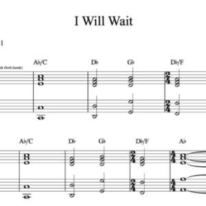 Keyboard Sheet Music for "I Will Wait" by Mumford & Sons