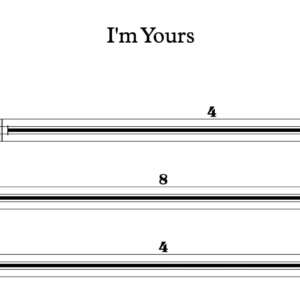Bass Guitar Tablature for "I'm Yours" by Jason Marz